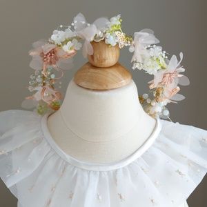 Floral Tiara Crown Head Wreath Flower Girl Special Occasion NWT